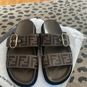 Fendi FF Zucca Slide Sandals